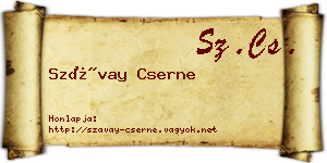 Szávay Cserne névjegykártya